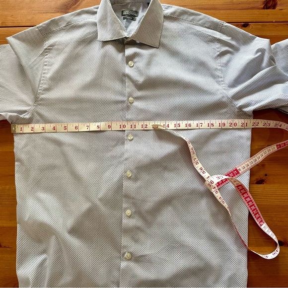 Men's Techni-Cole Slim-Fit Three-Way Stretch Performance Geometric Dress Shirt - Picture 8 of 16